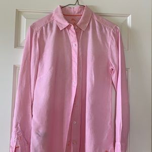Tommy Bahama pink linen button down